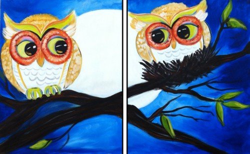 Date Night Birds Painting Kit (2 Canvases- Can be for 1 or 2 Painters)