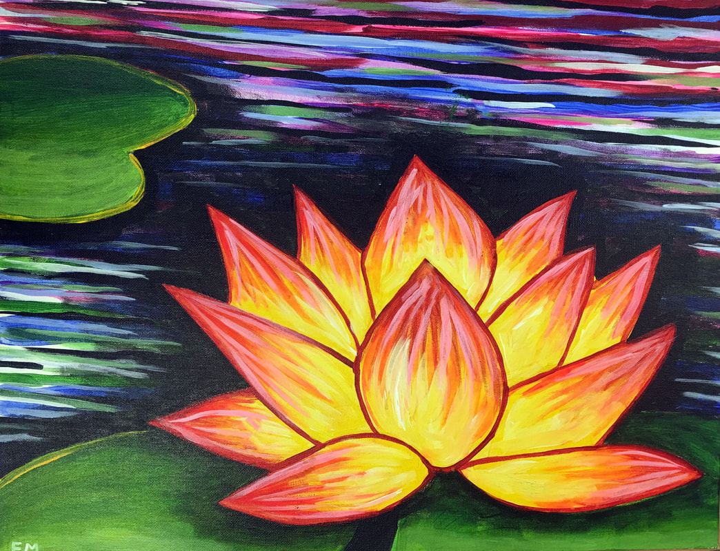 Lotus Flower Canvas Painting Kit