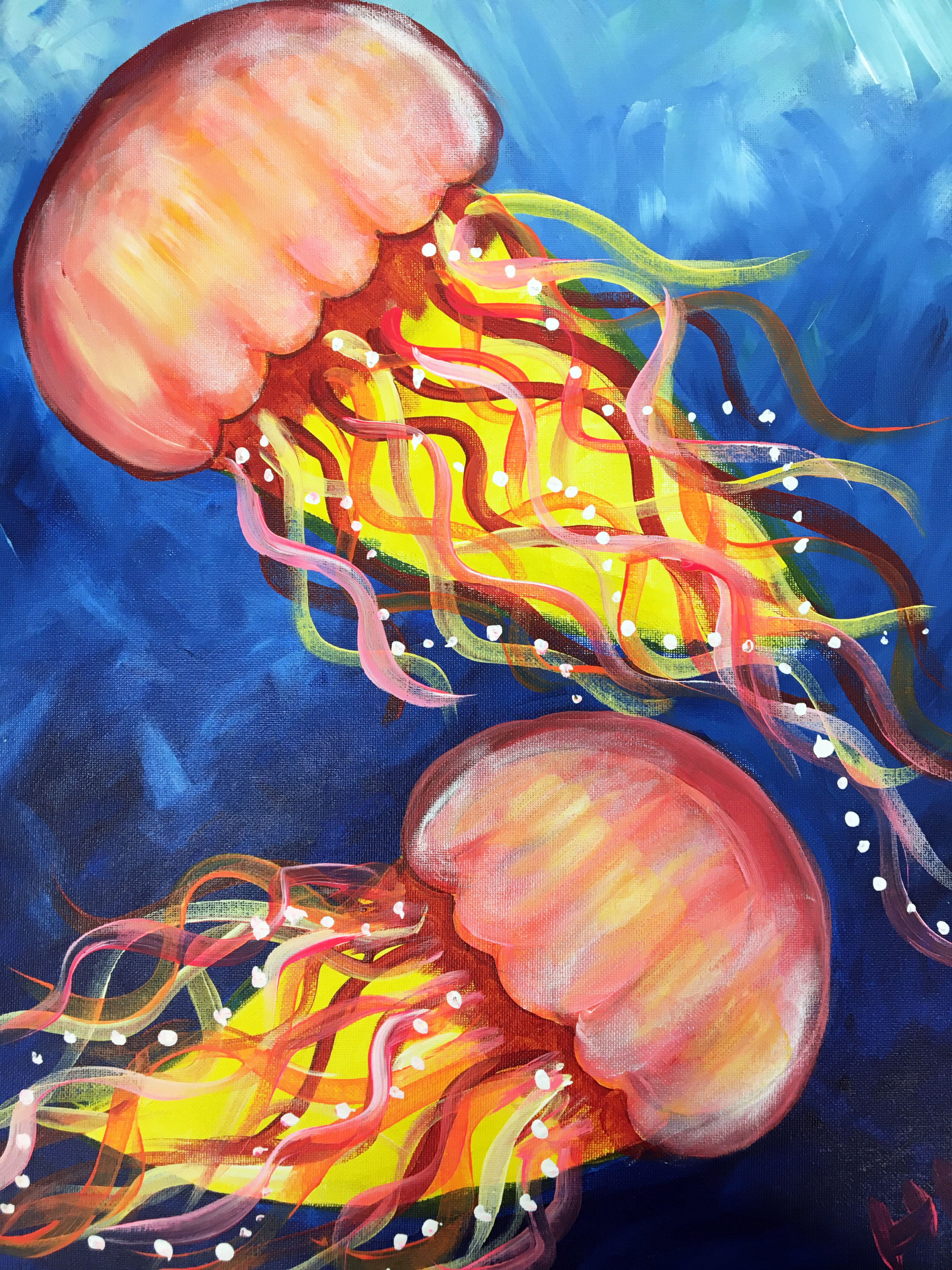 simple jellyfish painting